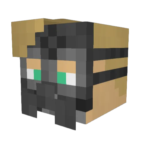 INKJess Minecraft avatar head, 3D render