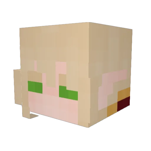 INKcendiary Minecraft avatar head, 3D render