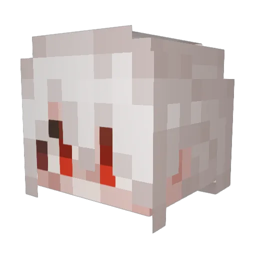 INN_2002 Minecraft avatar head, 3D render
