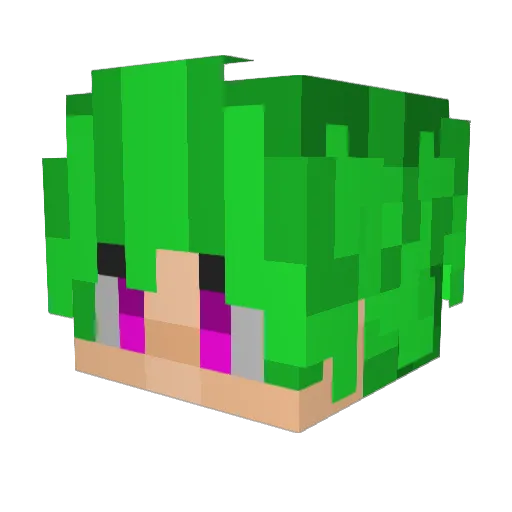 INOaruhare Minecraft avatar head, 3D render