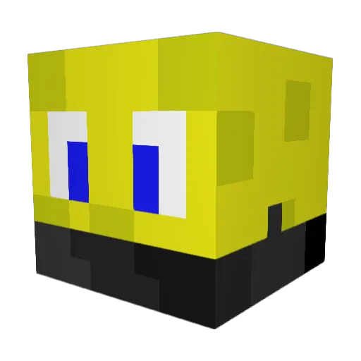 INQSWraith Minecraft avatar head, 3D render