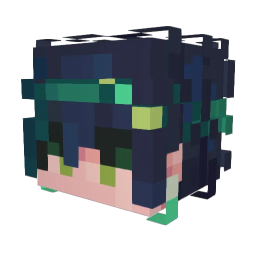 INSIDESss Minecraft avatar head, 3D render
