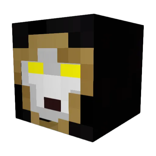 INSIDEyourPC Minecraft avatar head, 3D render
