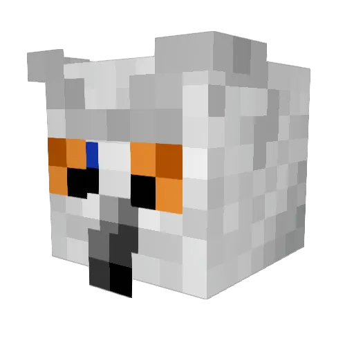 INSOMNIOGC Minecraft avatar head, 3D render