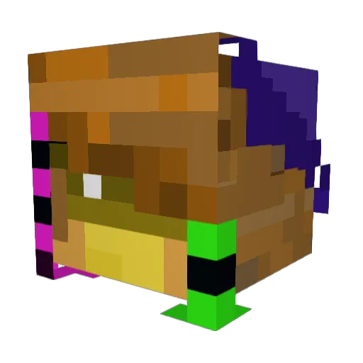 INTEL4ME Minecraft avatar head, 3D render