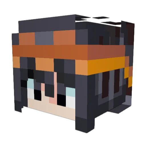 INTHEATRES Minecraft avatar head, 3D render