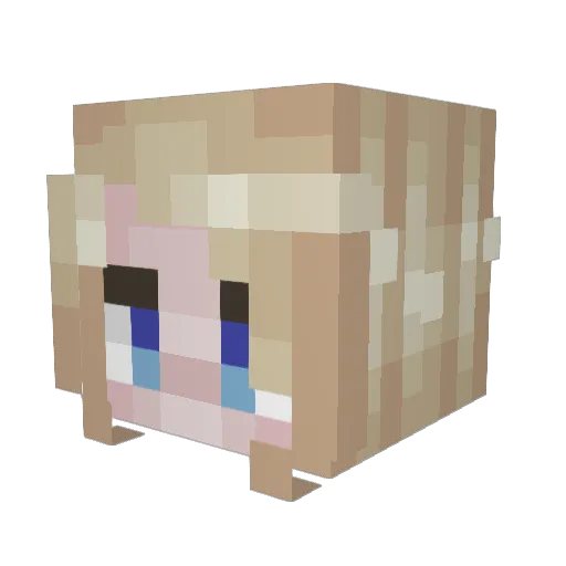 INTRAKRIEG Minecraft avatar head, 3D render