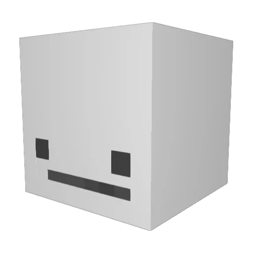 INUENancy Minecraft avatar head, 3D render