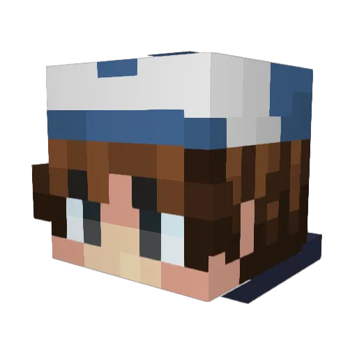 INUMAKI_20 Minecraft avatar head, 3D render