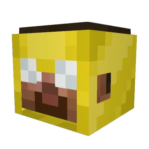 INVADER24 Minecraft avatar head, 3D render