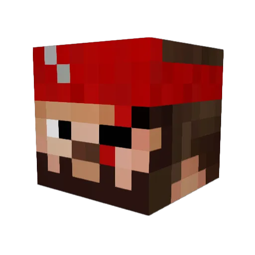 INVasaR Minecraft avatar head, 3D render