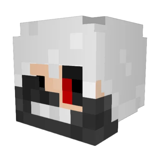 IN_BAC Minecraft avatar head, 3D render