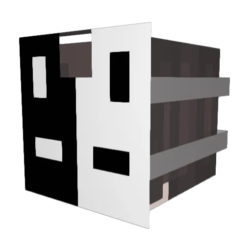 IN_e_ed2P_ Minecraft avatar head, 3D render