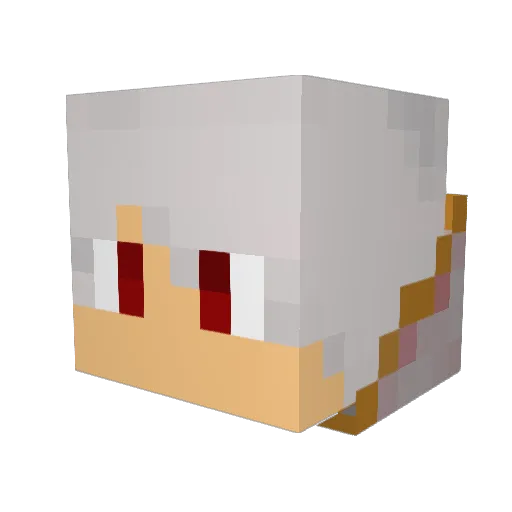 INatos Minecraft avatar head, 3D render