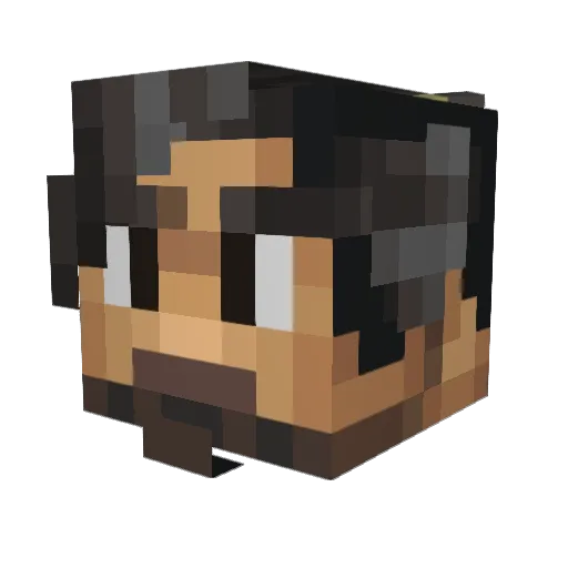 INeedABurrito Minecraft avatar head, 3D render