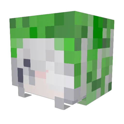 INeedACatGirl Minecraft avatar head, 3D render