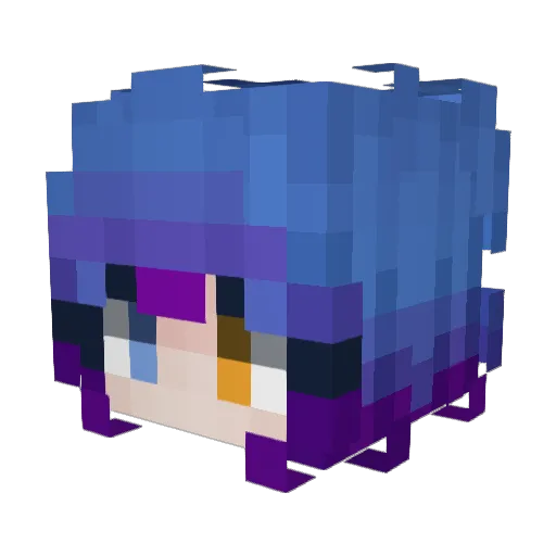 INeedHeals Minecraft avatar head, 3D render