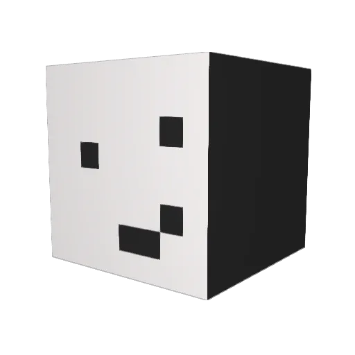 INeedaClap Minecraft avatar head, 3D render