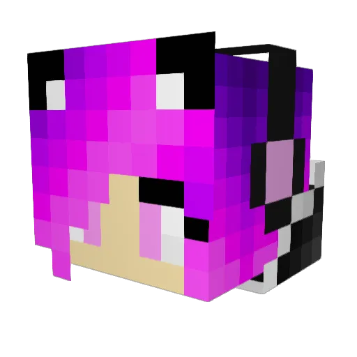 INekoNyaI Minecraft avatar head, 3D render