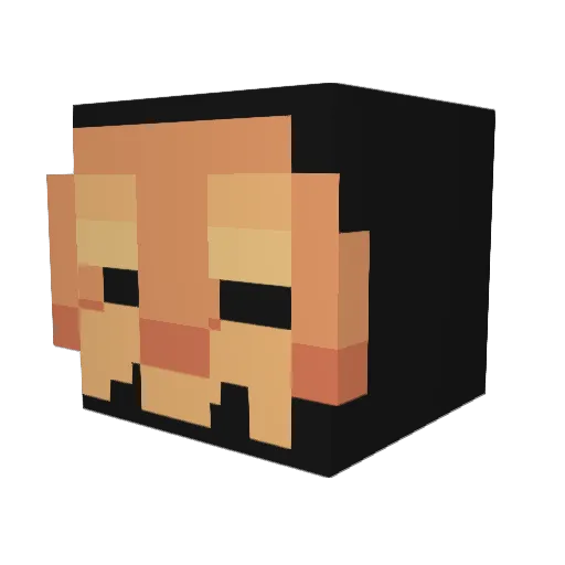 INeverLeft_ Minecraft avatar head, 3D render