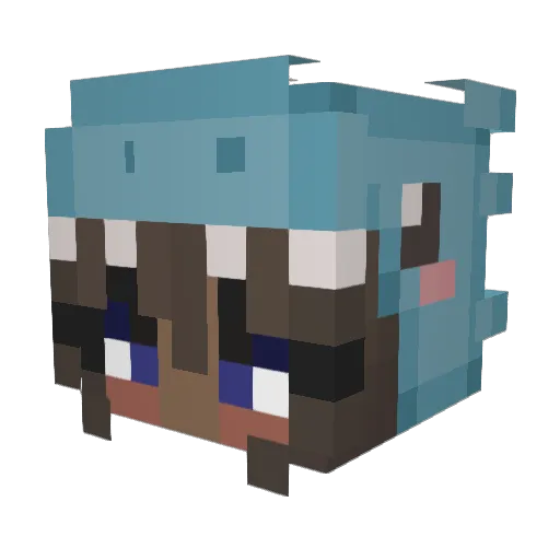 INovvey Minecraft avatar head, 3D render