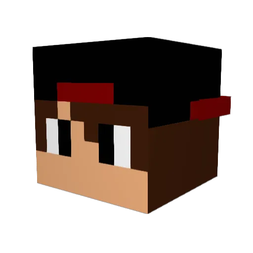 IOCARE Minecraft avatar head, 3D render
