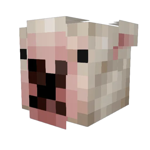 IONIC123 Minecraft avatar head, 3D render