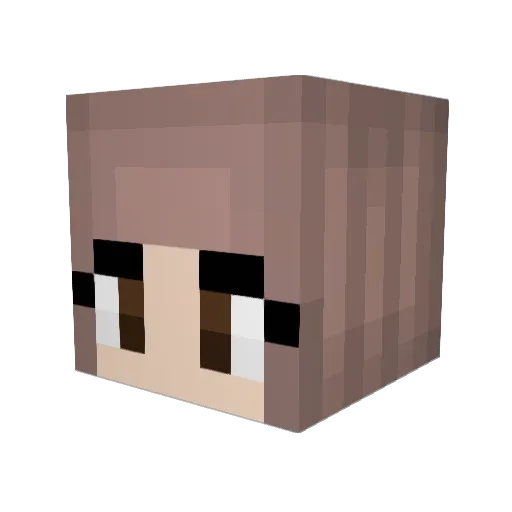 IOU0302 Minecraft avatar head, 3D render