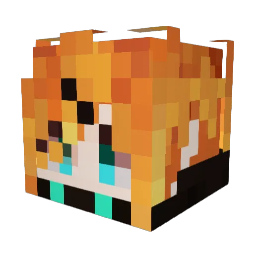 IO_O1 Minecraft avatar head, 3D render