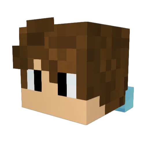 IP00pyMyself Minecraft avatar head, 3D render