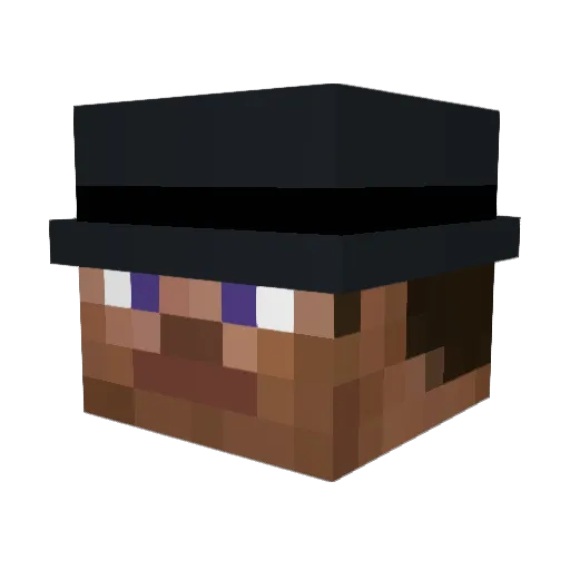 IP1B Minecraft avatar head, 3D render