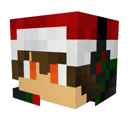 IPASLI Minecraft avatar head, 3D render