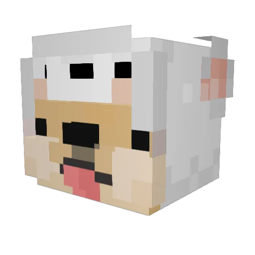 IPDinamica Minecraft avatar head, 3D render