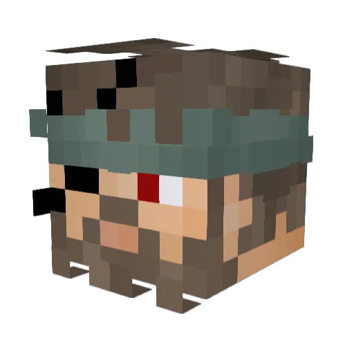 IPERFUEGO Minecraft avatar head, 3D render