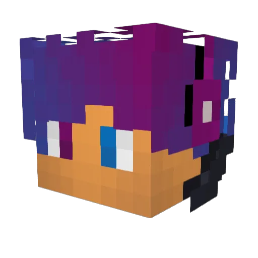 IPEX_Gaming Minecraft avatar head, 3D render