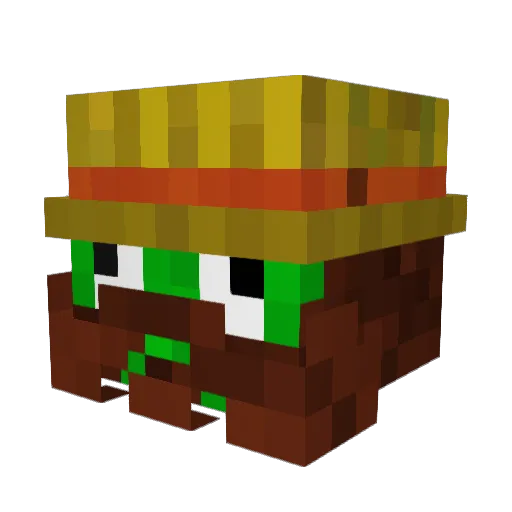 IPIVAR Minecraft avatar head, 3D render