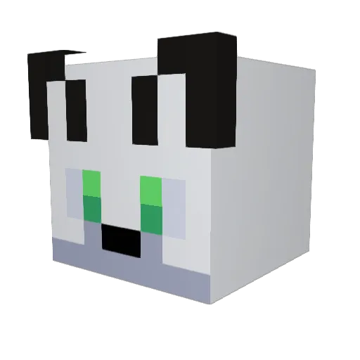 IP_ack Minecraft avatar head, 3D render