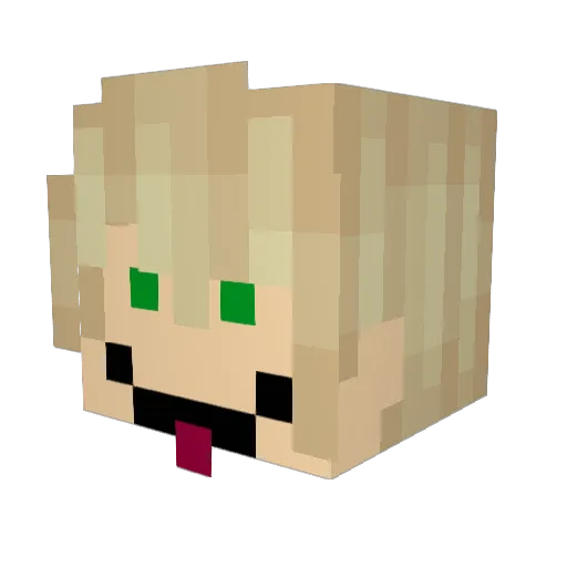 IPaintWithPaints Minecraft avatar head, 3D render