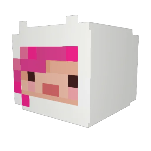 IPearledAway Minecraft avatar head, 3D render
