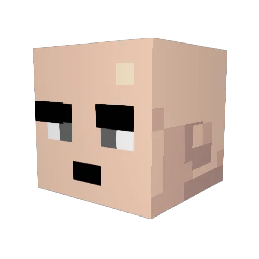 IPeptoBismolI Minecraft avatar head, 3D render