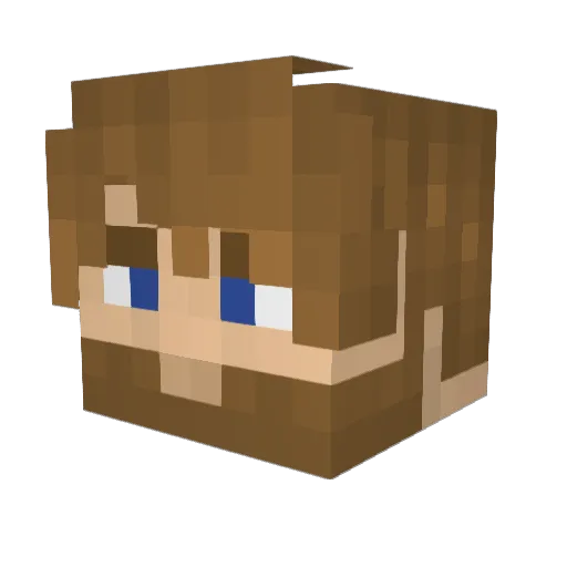 IPersusHD Minecraft avatar head, 3D render
