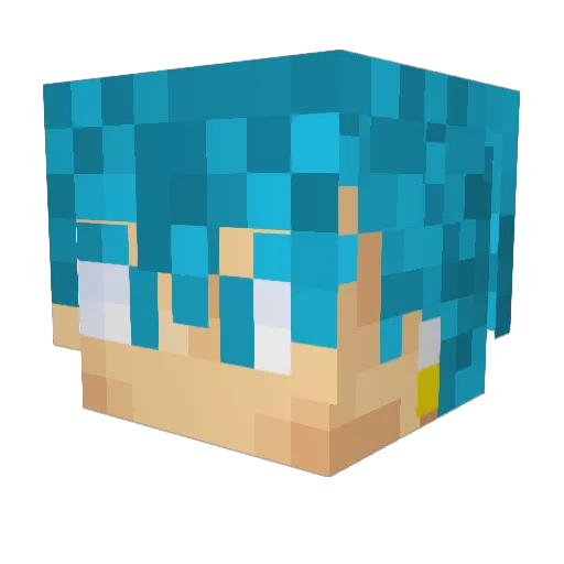 IPhalanx Minecraft avatar head, 3D render