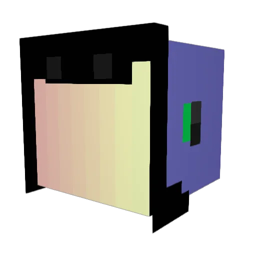 IPhone_14_Max Minecraft avatar head, 3D render