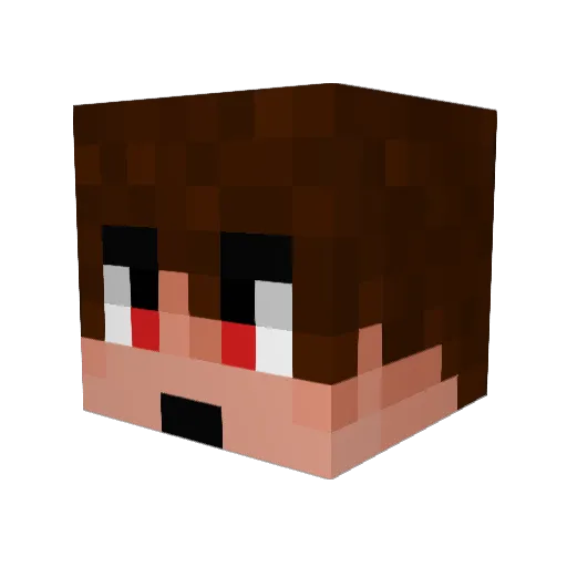 IPlay4Paypal Minecraft avatar head, 3D render
