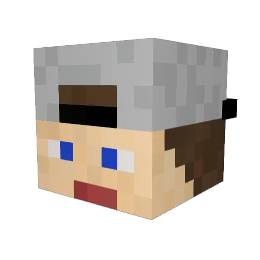 IPreIDoX Minecraft avatar head, 3D render