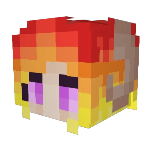 IPrismaticstarI Minecraft avatar head, 3D render