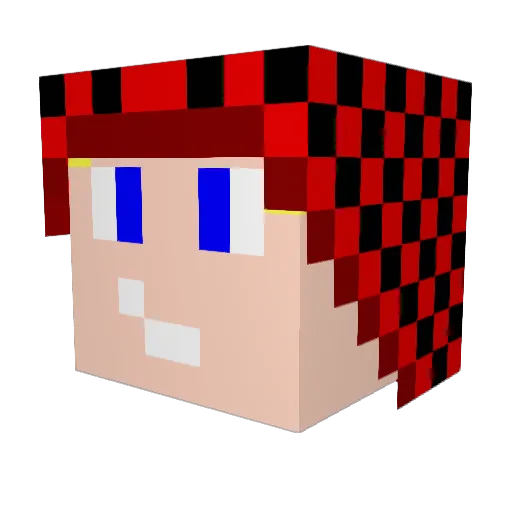 IPyrux Minecraft avatar head, 3D render