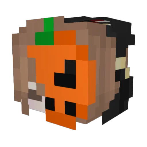 IQ29 Minecraft avatar head, 3D render