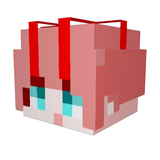 IQ2O Minecraft avatar head, 3D render
