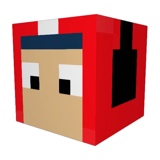 IQAPKU Minecraft avatar head, 3D render